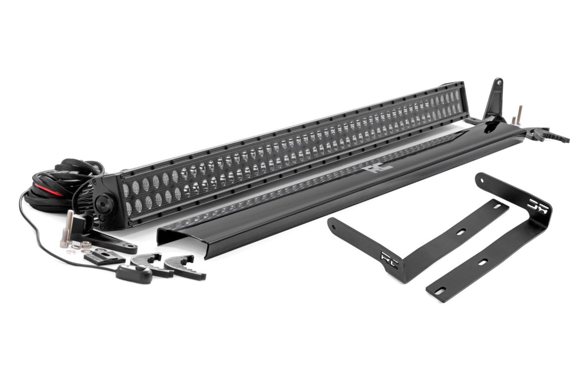 Kubota RTV-X900 Worksite LED Light Kit - Front - Rough Country - 50in Dual Row - Black - '14-'22